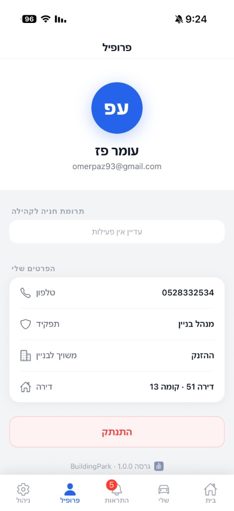 חניה אושרה